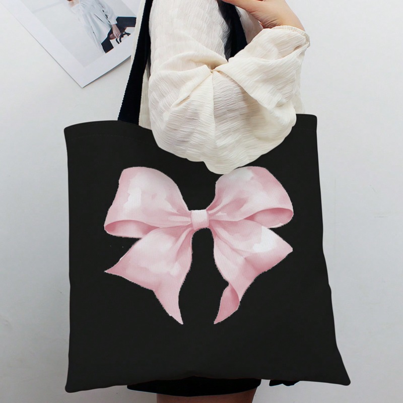 Ribbon Bow Gift - Bolsa de Ombro de Lona com
