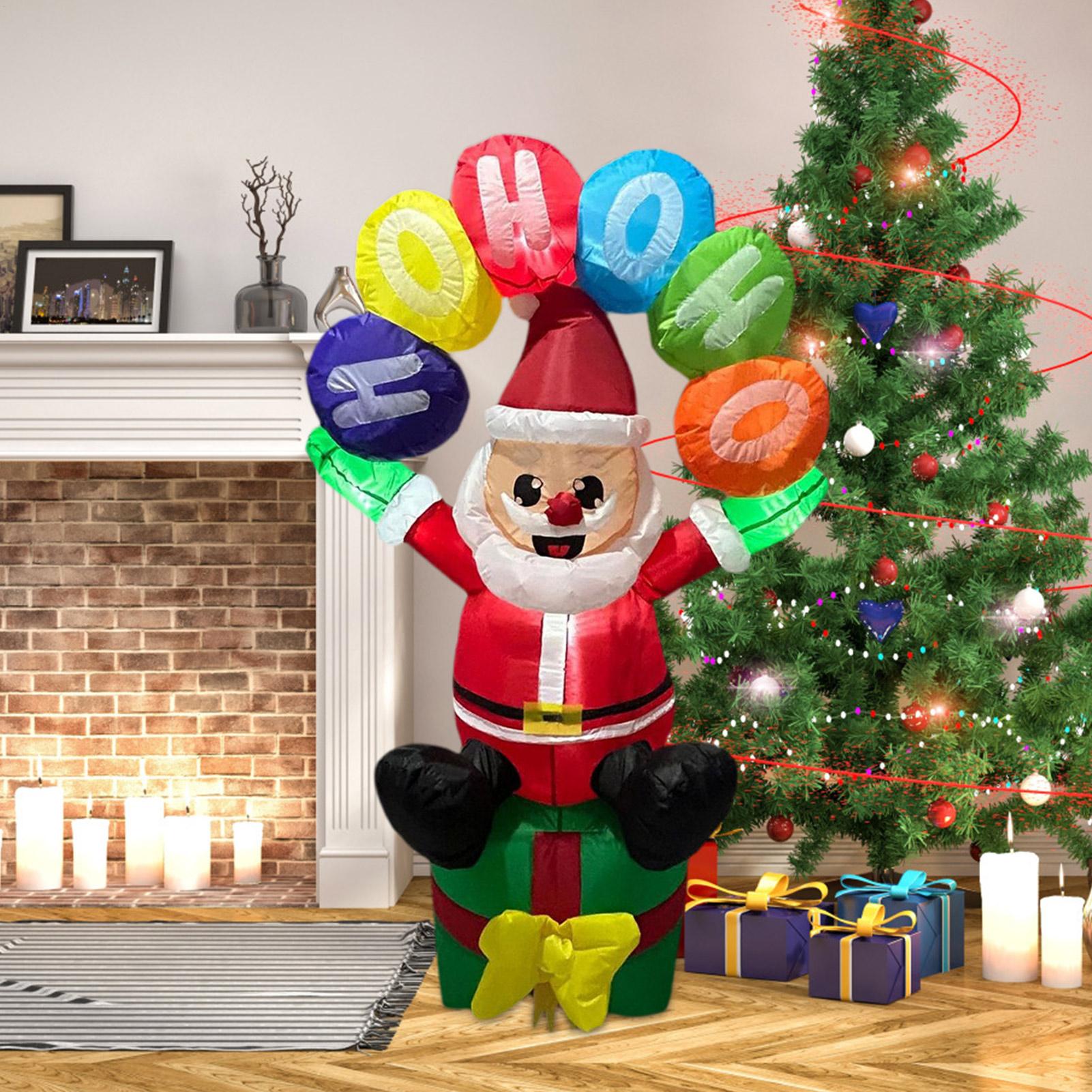 Christmas Lights Outdoor - Blow up santa decoração inflável com