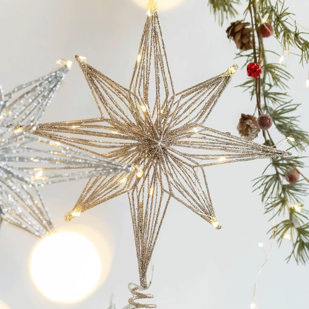 Star Tree Topper - 30cm led estrela árvore de natal