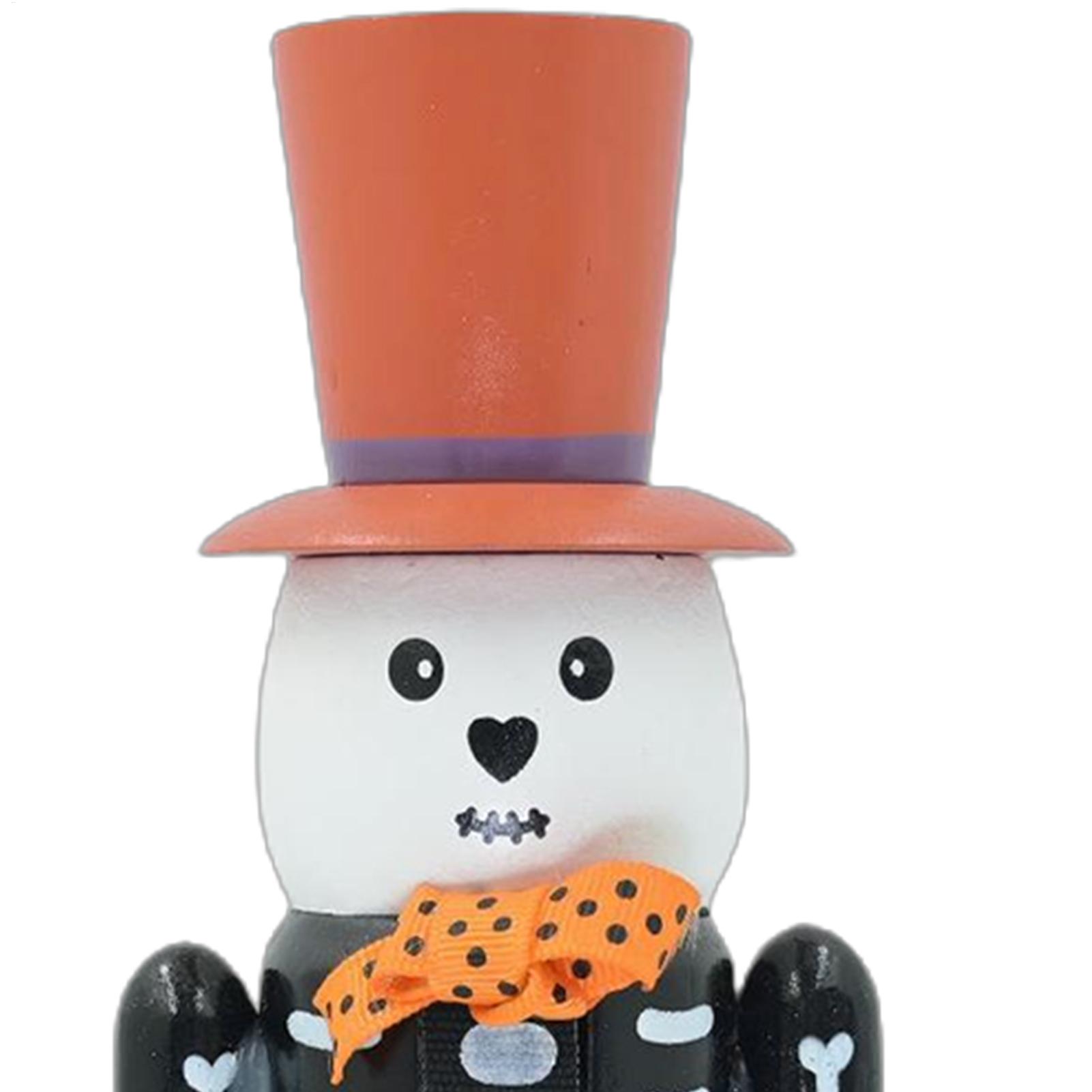 Nutcracker Figurine - Quebra-Nozes de Halloween de Madeira, Esqueleto