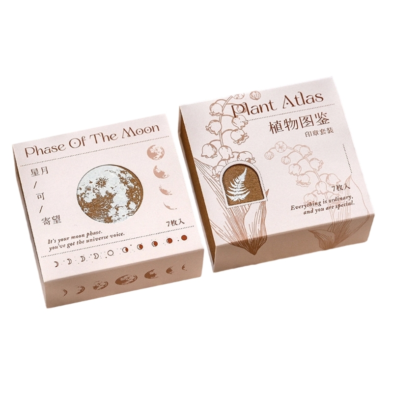 Gift Box Wrap Set - Conjunto vedação bloco 7 peças, caixa