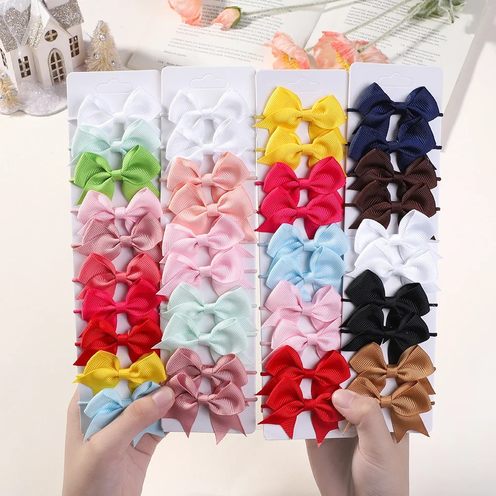 Ribbon Bow Gift - 10 pçs arcos elásticos de borracha