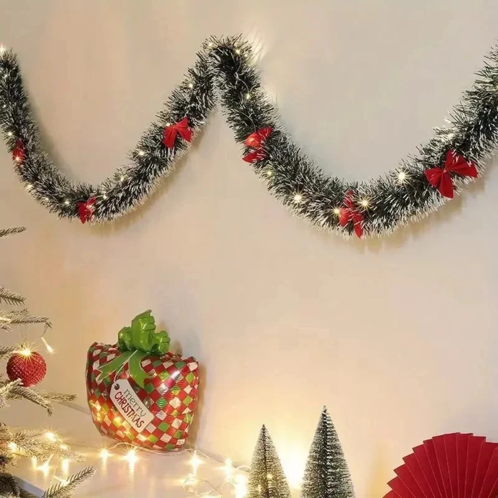 Tinsel Garland Decoration - Natal enfeites guirlanda artificial guirlanda de