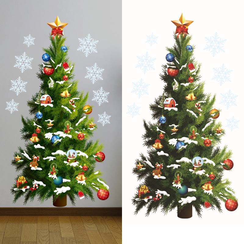 Snowflake Window Decal - Árvore de natal adesivos de parede