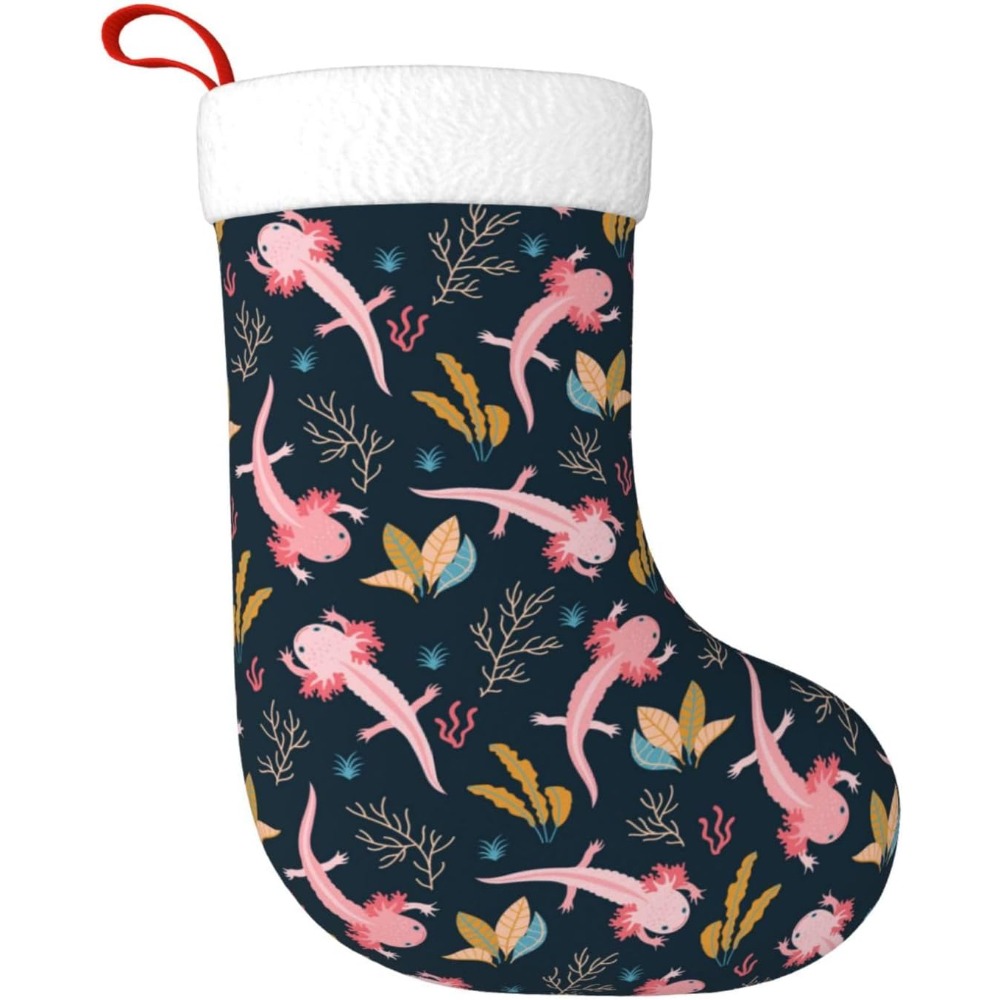 Christmas Stocking Hanging - Meias de natal axolotl fofas, decoração