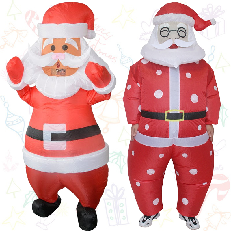 Elf Costume Christmas - Clássico adulto papai noel inflável traje