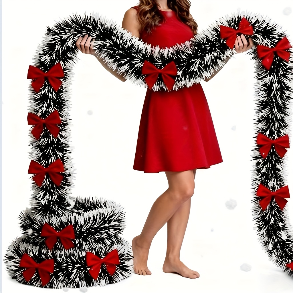 Tinsel Garland Decoration - Guirlanda de natal artificial, guirlandas de