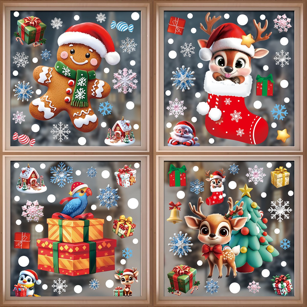 Snowflake Window Decal - Adesivos de janela de natal homem
