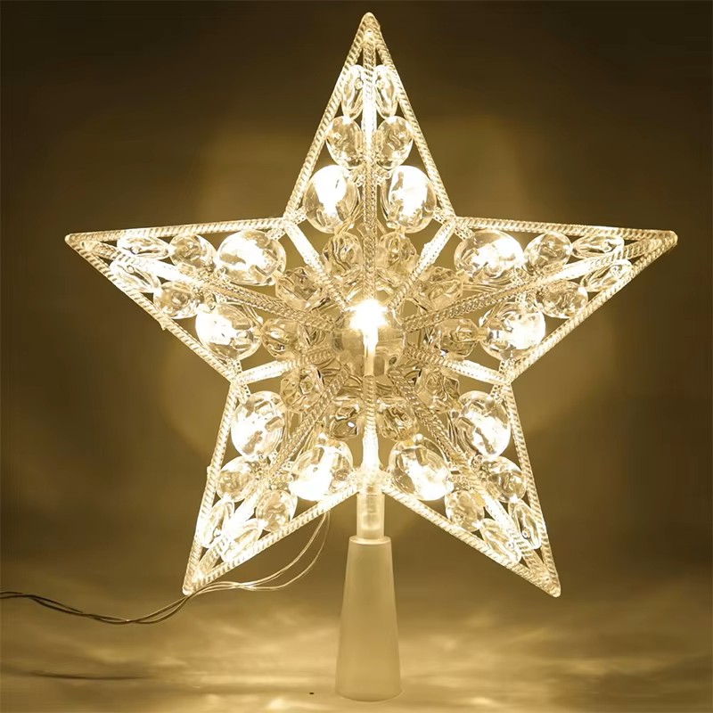 Star Tree Topper - Estrela de Natal Iluminada de 15cm