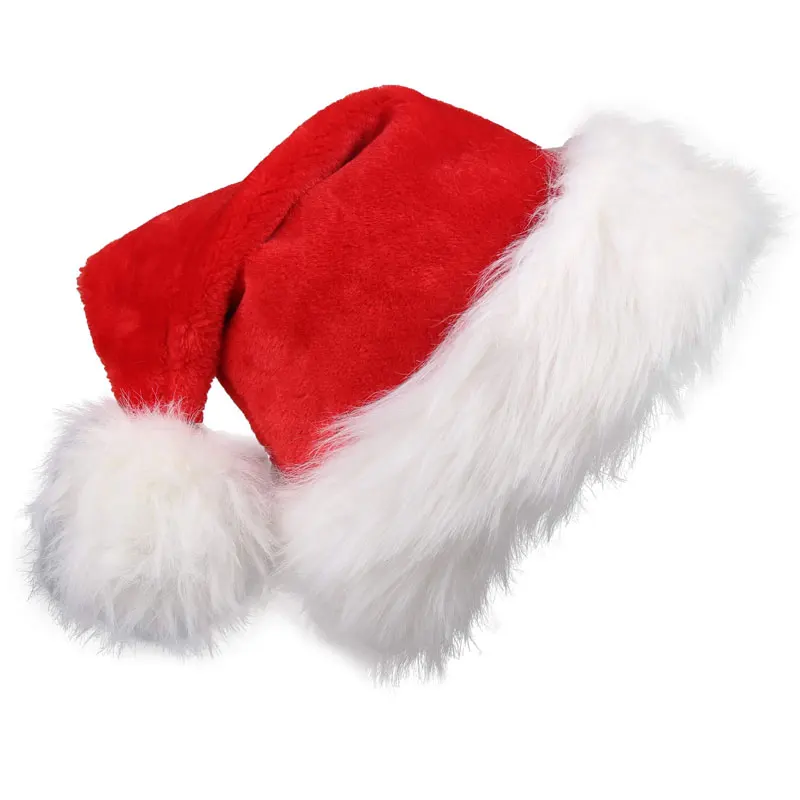 Santa Hat Plush - Chapéu de Papai Noel de Natal,