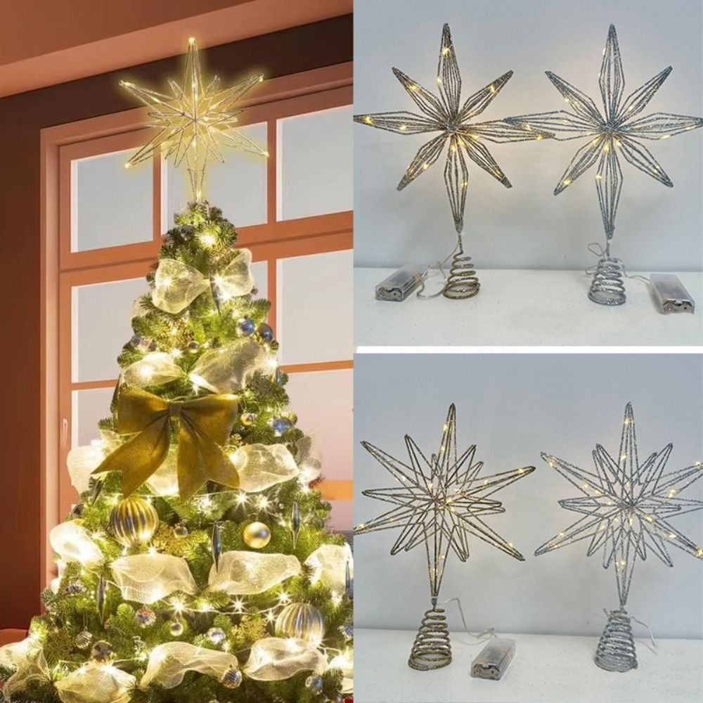 Star Tree Topper - Estrela árvore de natal topper lâmpada