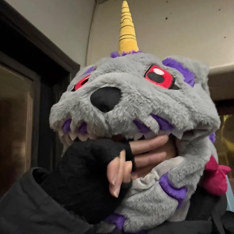 Santa Hat Plush - Animação digimon aventura gabumon chapéu de