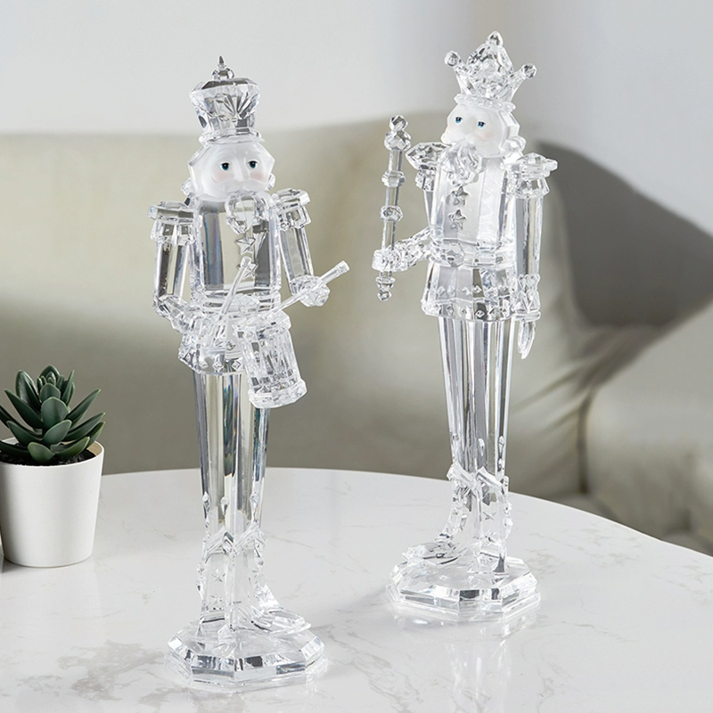 Nutcracker Figurine - Estátuas de personagens acrílicos, ornamento de