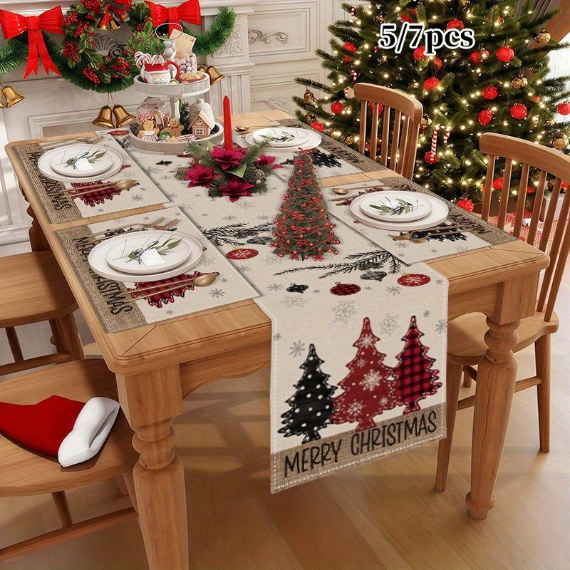 Conjunto de Caminhos de Mesa e - Christmas Table Runner avaliação e preço