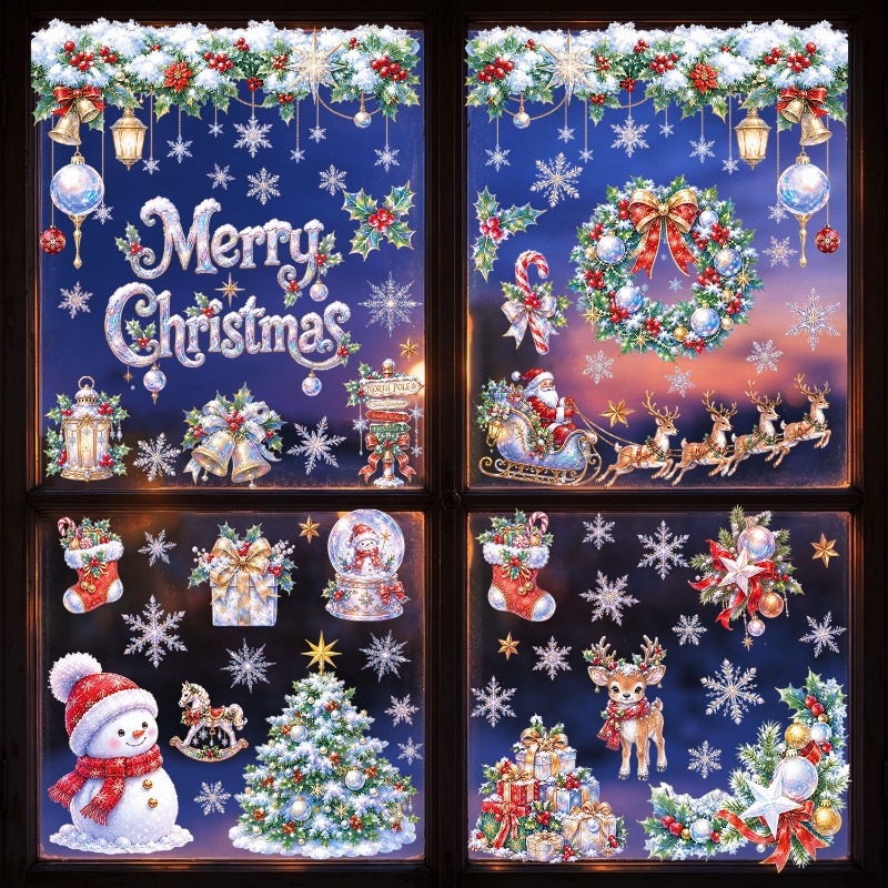 9 Folhas de Adesivos Estáticos - Snowflake Window Decal avaliação e preço