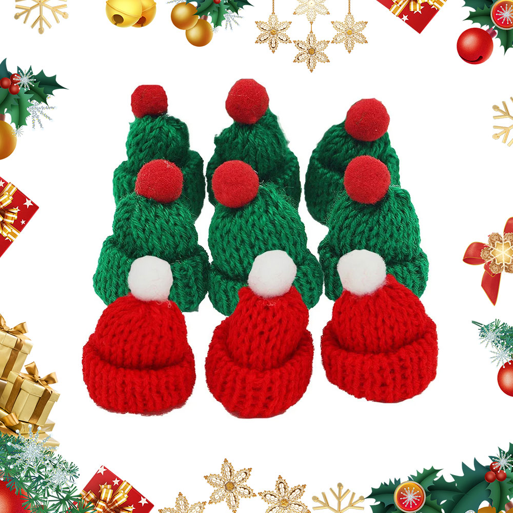10 pçs 3.5x5cm mini chapéu de  - Santa Hat Plush avaliação e preço