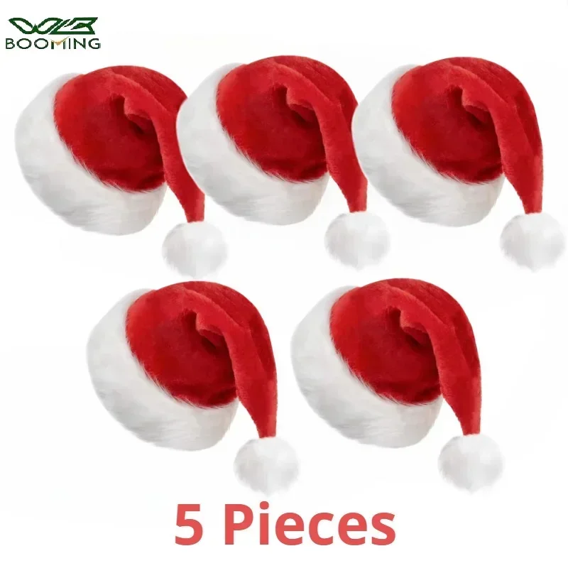 5/1 pçs chapéu de natal de pel - Santa Hat Plush avaliação e preço