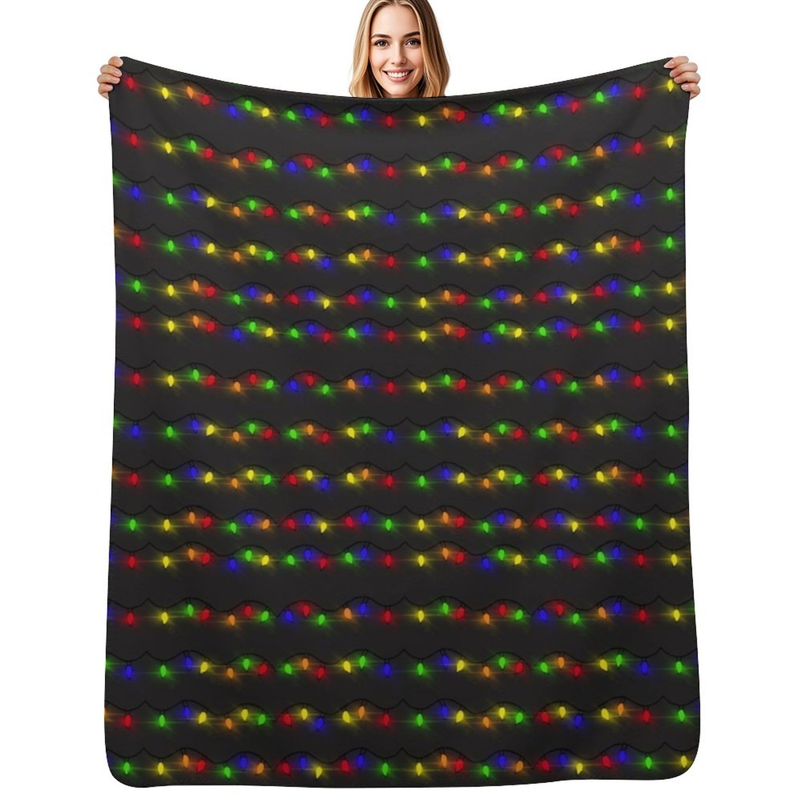 Cobertor com luzes de Natal ci - Christmas Throw Blanket avaliação e preço