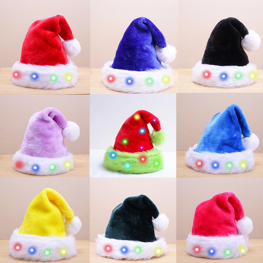 Luminação natal papai noel cha - Santa Hat Plush avaliação e preço