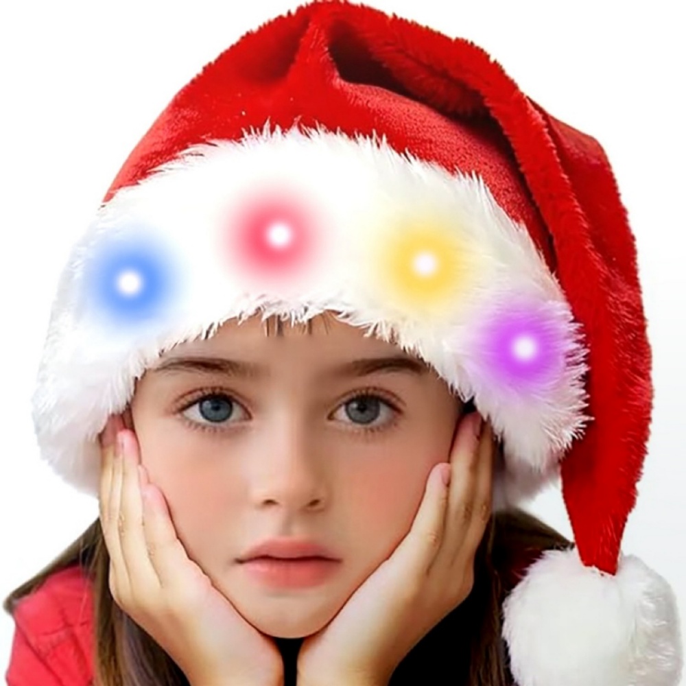 Luminação natal papai noel cha - Santa Hat Plush avaliação e preço