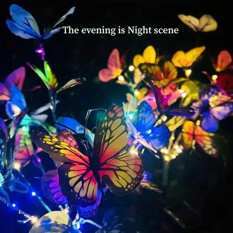 Solar led borboleta luzes do j - Christmas Lights Outdoor avaliação e preço
