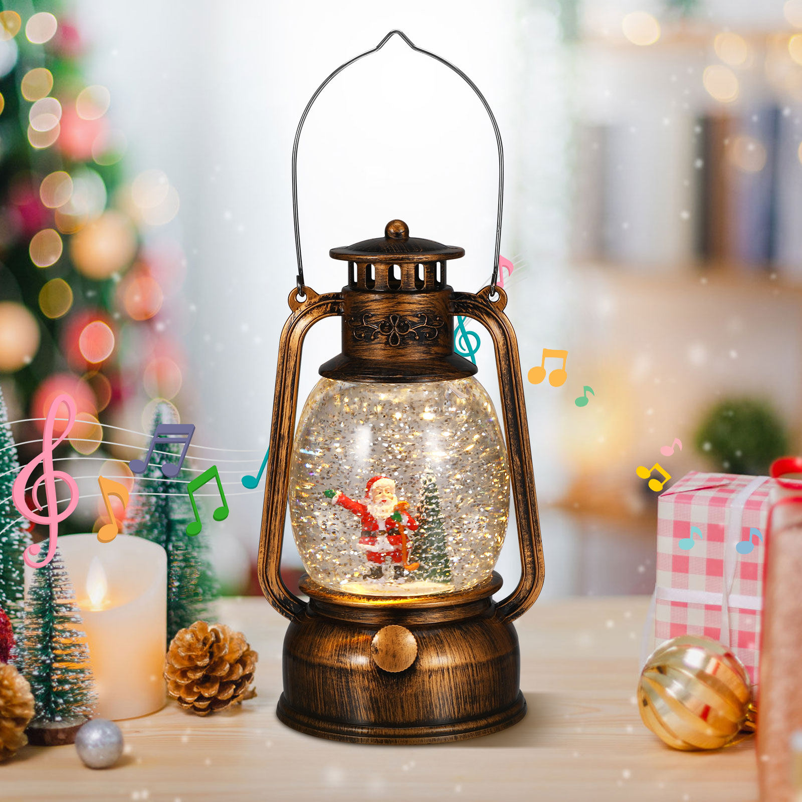 Lanterna Musical Iluminada com - Snow Globe Musical avaliação e preço