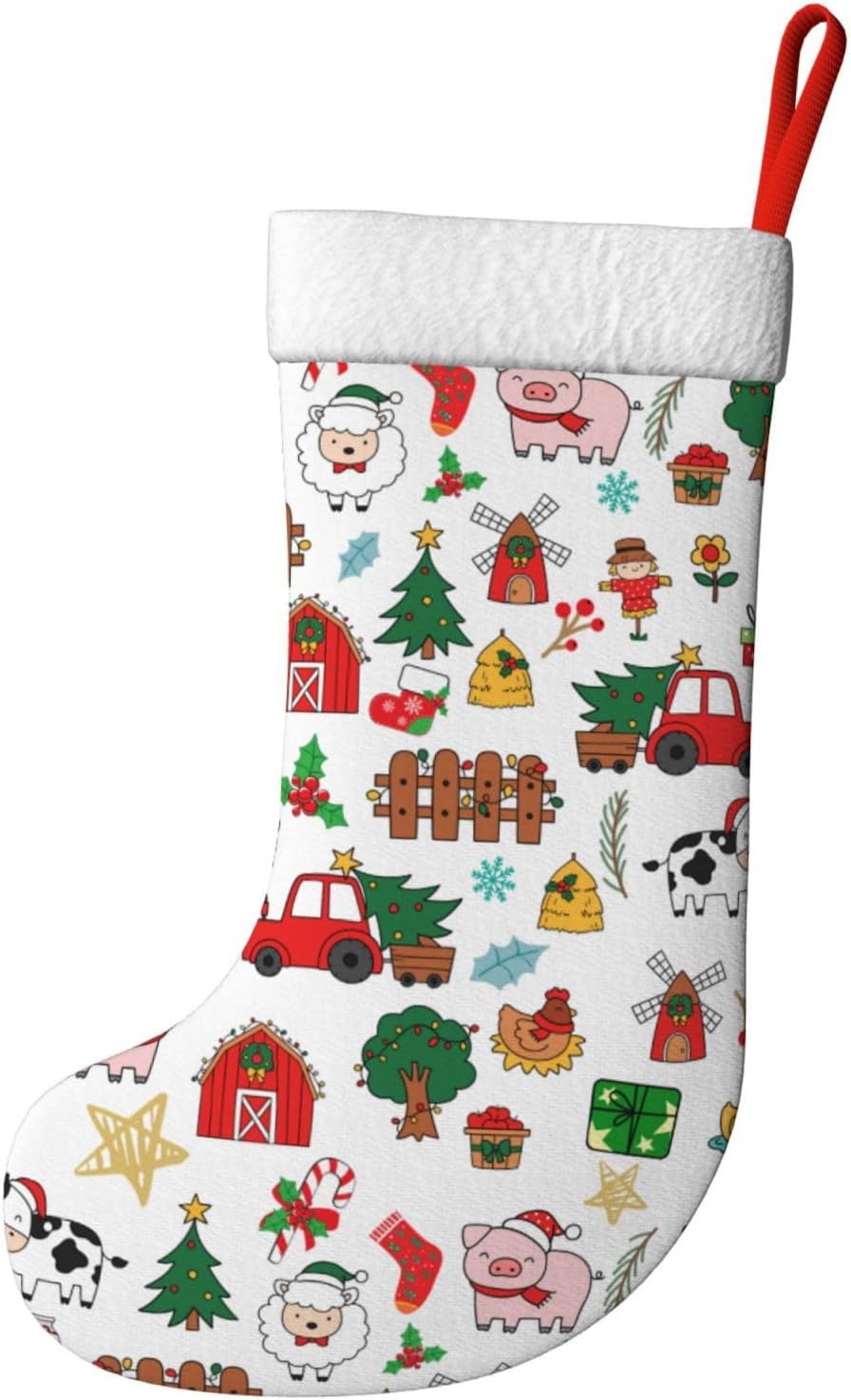 Animais de fazenda meias de na - Christmas Stocking Hanging avaliação e preço