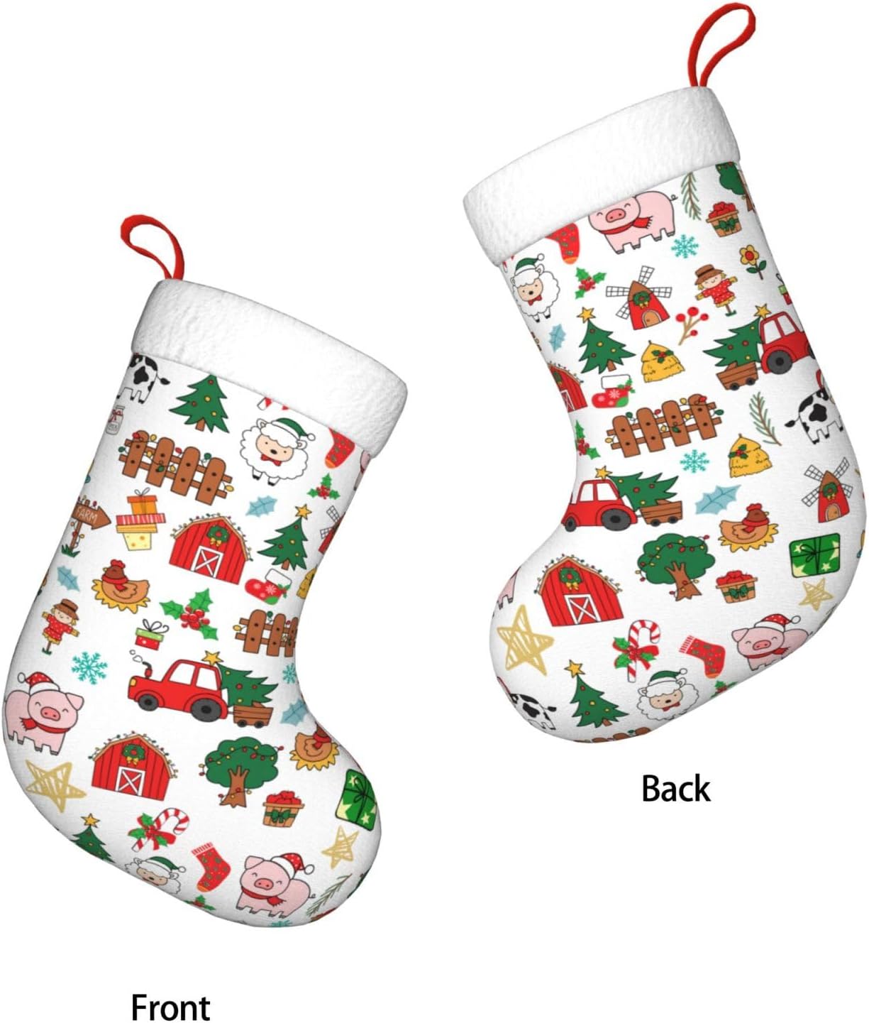Animais de fazenda meias de na - Christmas Stocking Hanging avaliação e preço