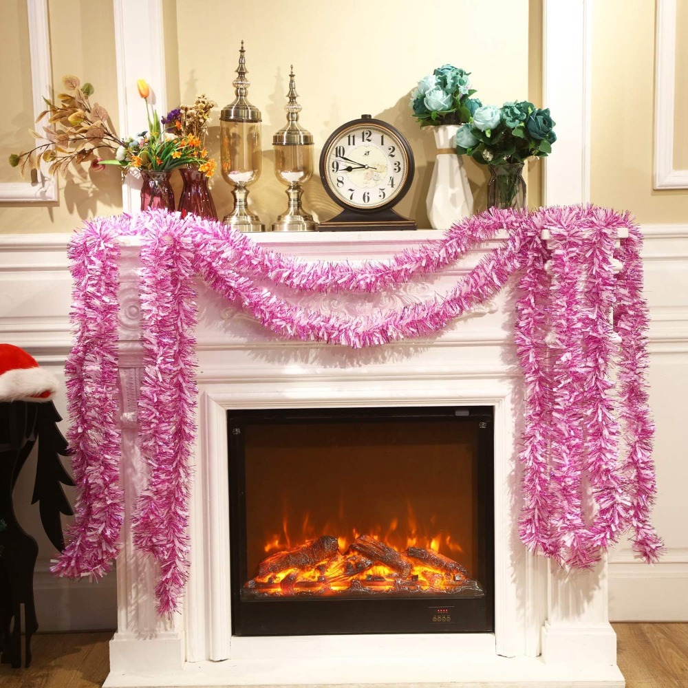 Guirlanda de Tinsel para o Dia - Tinsel Garland Decoration avaliação e preço