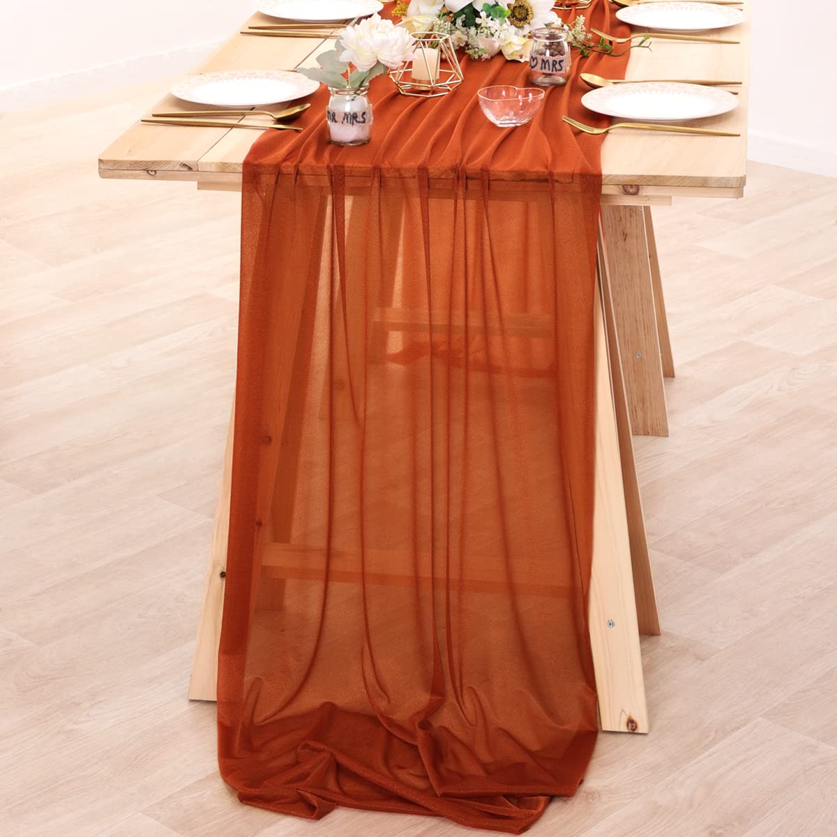 Corredor de mesa de chiffon, t - Christmas Table Runner avaliação e preço