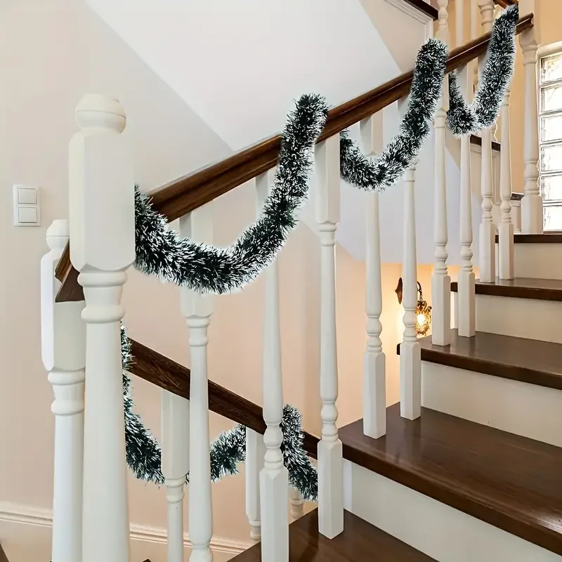 Guirlanda de Natal Verde e Bra - Tinsel Garland Decoration avaliação e preço
