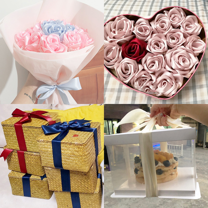 1 rolo de fita de cetim 4cm 25 - Ribbon Bow Gift avaliação e preço