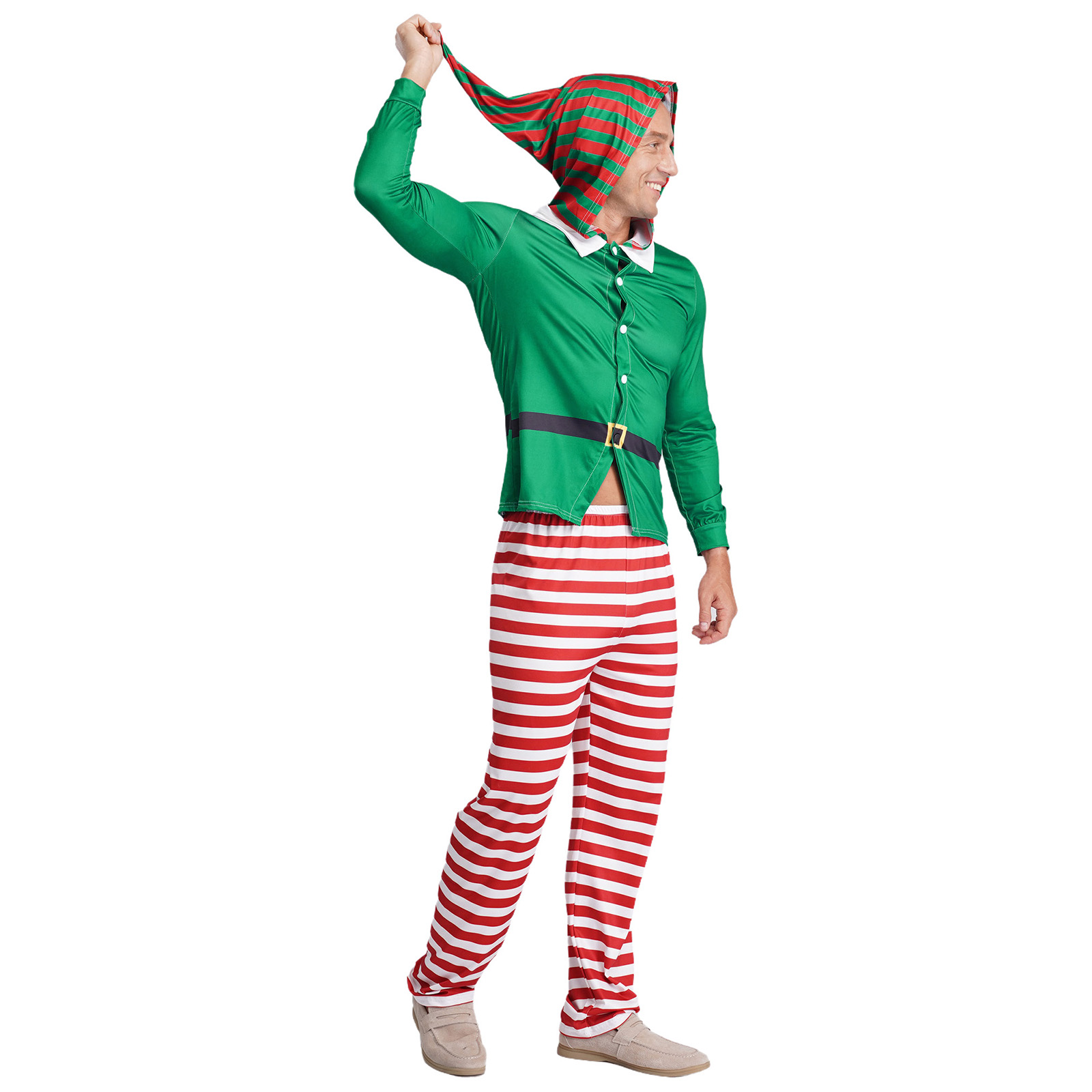 Pijama masculino de elfo de na - Elf Costume Christmas avaliação e preço