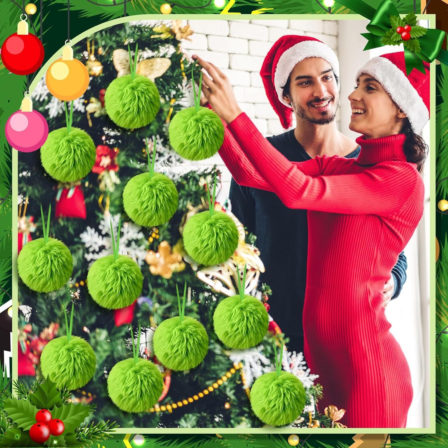 Natal verde longo bola de pelú - Santa Hat Plush avaliação e preço