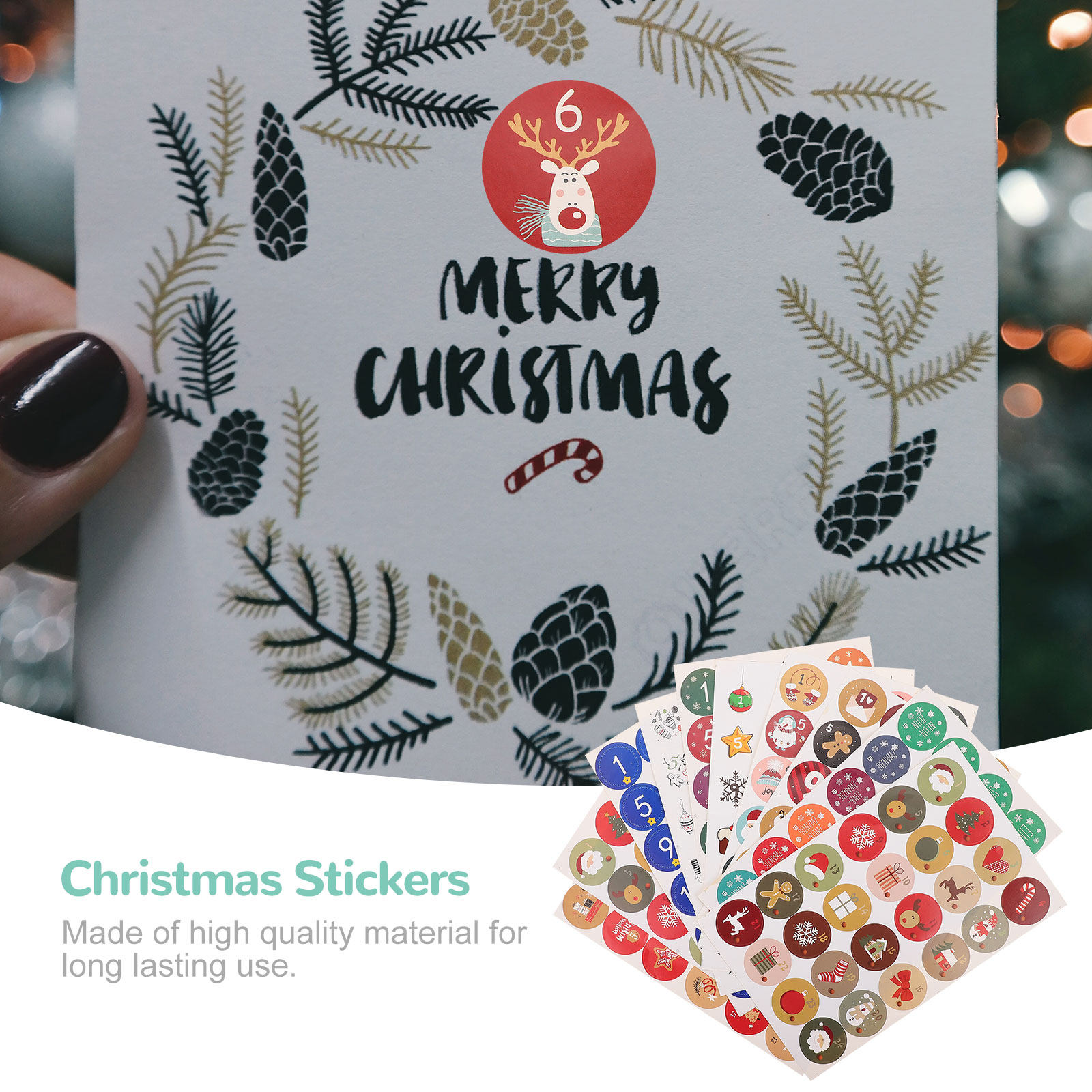 10 Folhas de Adesivos Redondos - Advent Calendar Gift avaliação e preço