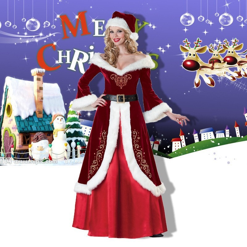 Traje de papai noel feminino m - Elf Costume Christmas avaliação e preço