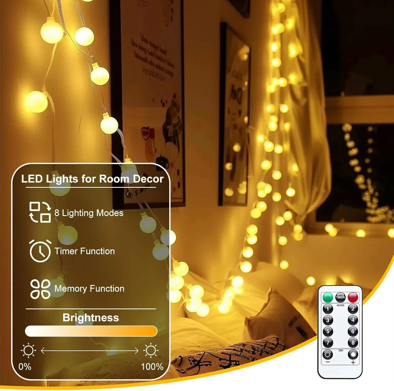 Usb led bola luzes da corda 6m - Led Fairy String Lights avaliação e preço