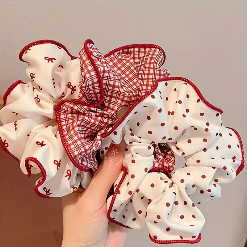 3 Peças de Scrunchies Xadrez c - Christmas Throw Blanket avaliação e preço