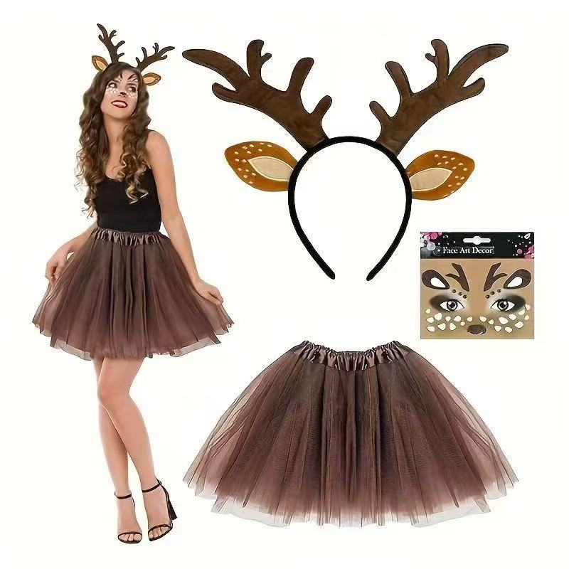 Conjunto de Fantasia de Rena:  - Reindeer Antlers Headband avaliação e preço