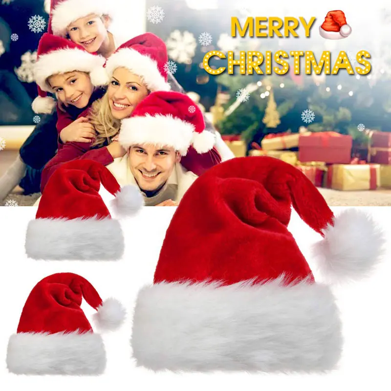 Chapéu de Papai Noel de Natal, - Santa Hat Plush avaliação e preço
