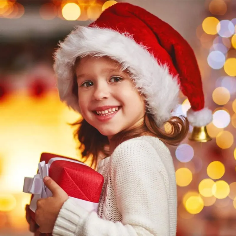 Chapéu de Papai Noel de Natal, - Santa Hat Plush avaliação e preço