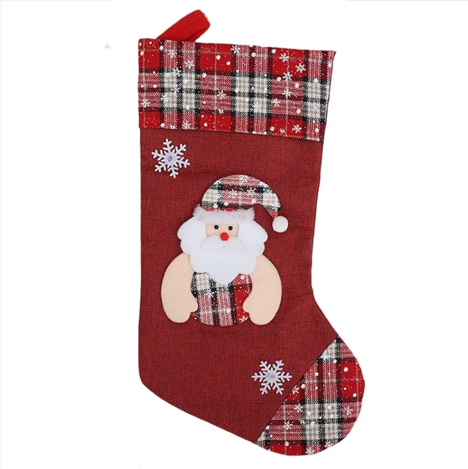 1 pçs meia de natal presente s - Christmas Stocking Hanging avaliação e preço