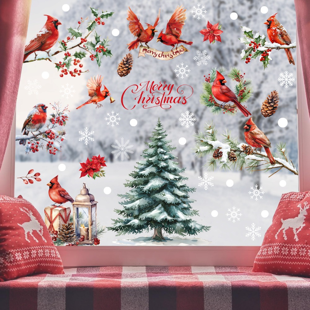 9 peças de Adesivos de Natal p - Snowflake Window Decal avaliação e preço
