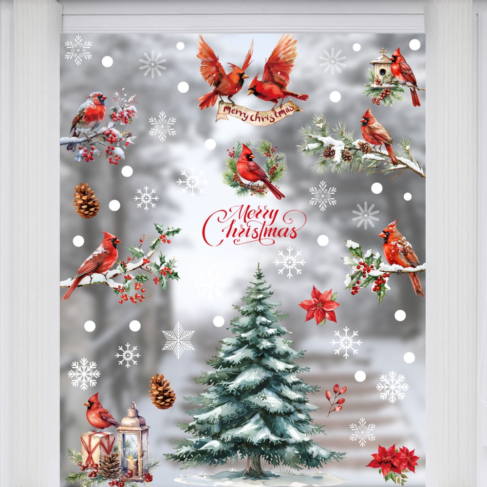9 peças de Adesivos de Natal p - Snowflake Window Decal avaliação e preço