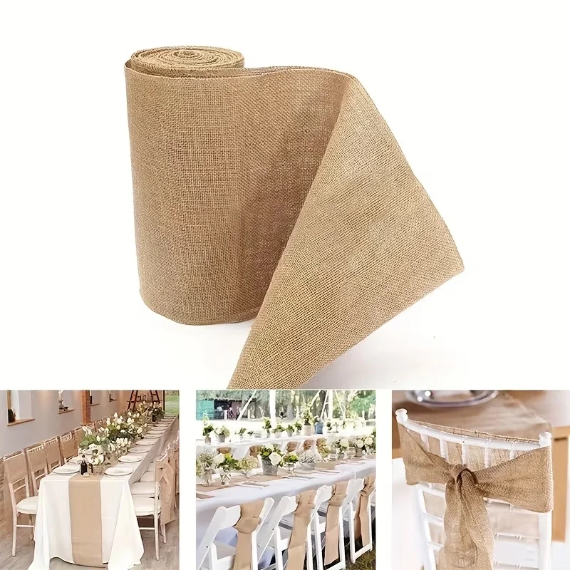 Novo Design de Rolo de Burlap  - Christmas Table Runner avaliação e preço