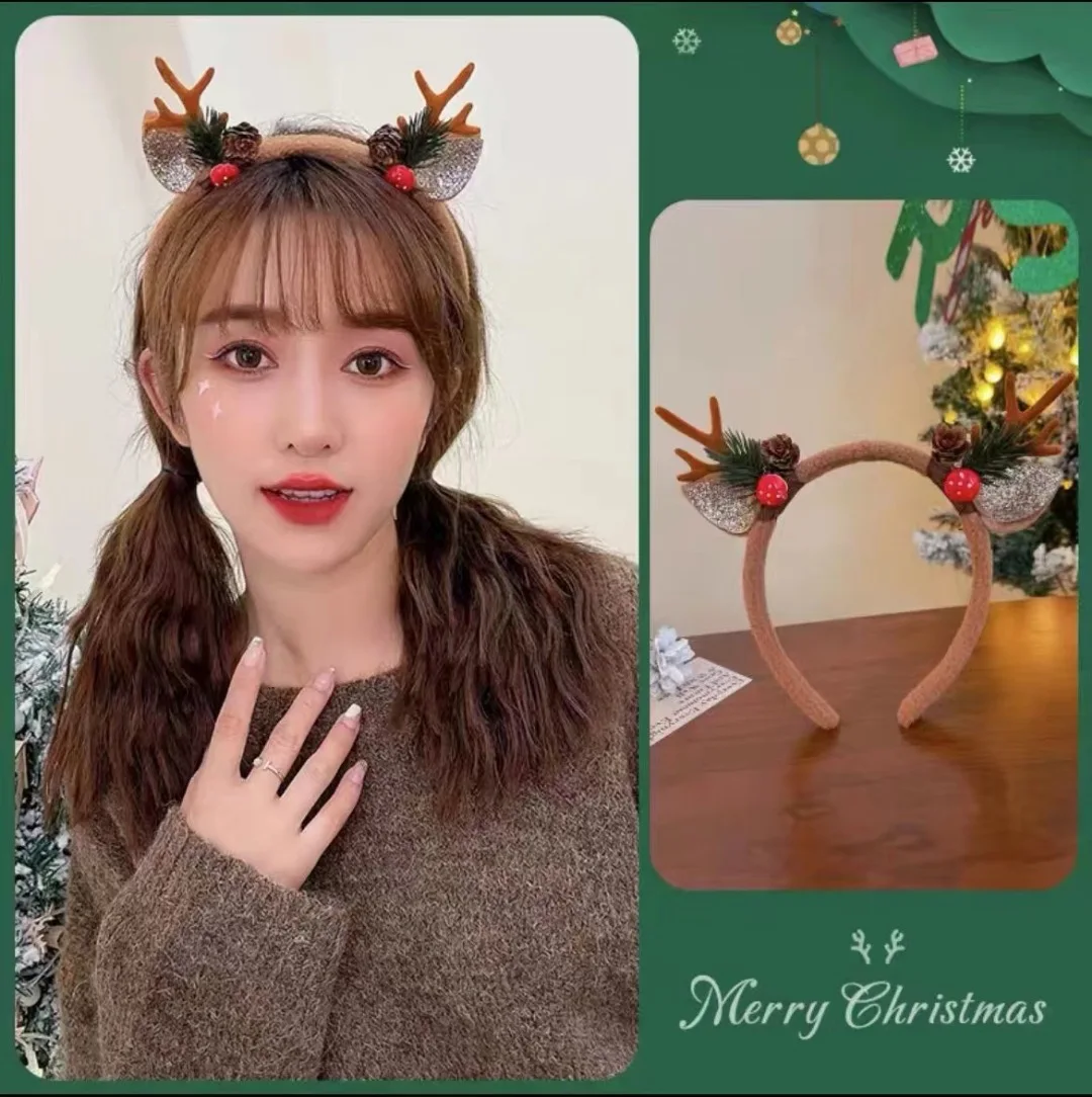 Natal bandana chifres de rena  - Reindeer Antlers Headband avaliação e preço