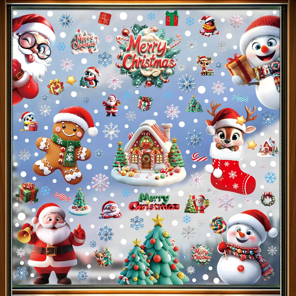 2025 janela estática de natal  - Snowflake Window Decal avaliação e preço