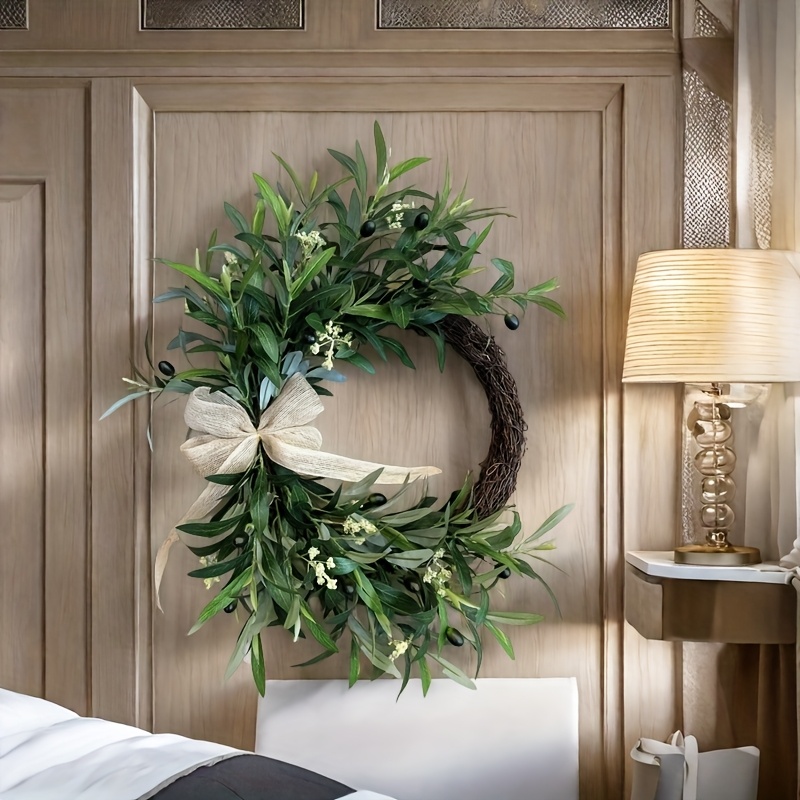 2025 Grinalda de Azeitona Arti - Christmas Wreath Fake avaliação e preço