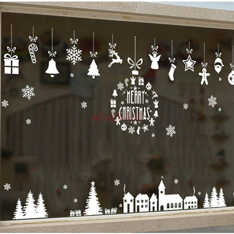 Adesivo de parede branco com j - Snowflake Window Decal avaliação e preço