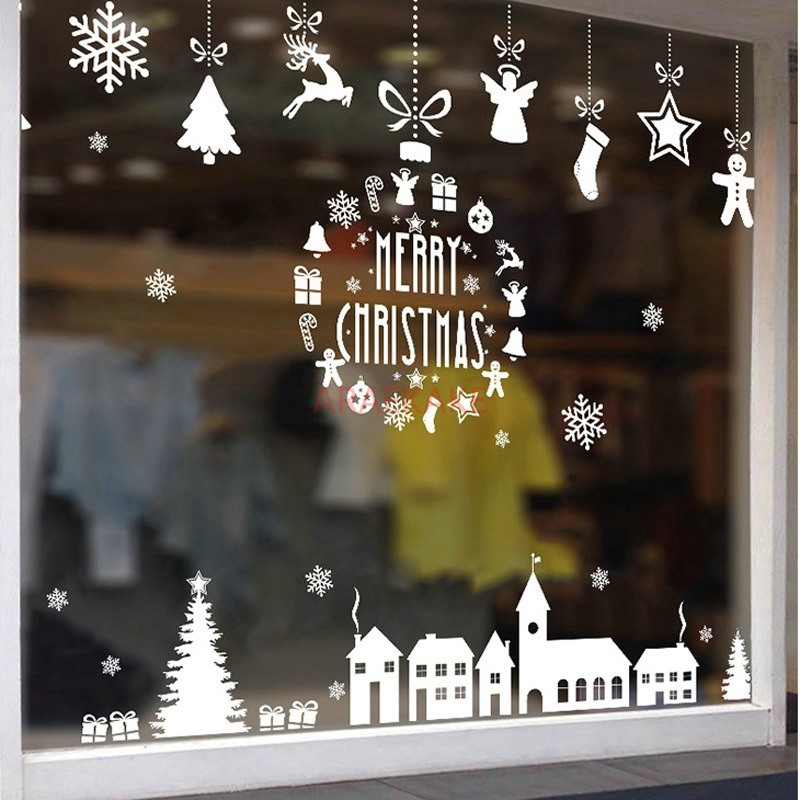 Adesivo de parede branco com j - Snowflake Window Decal avaliação e preço